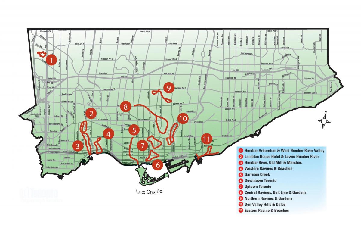 Peta penemuan berjalan Toronto