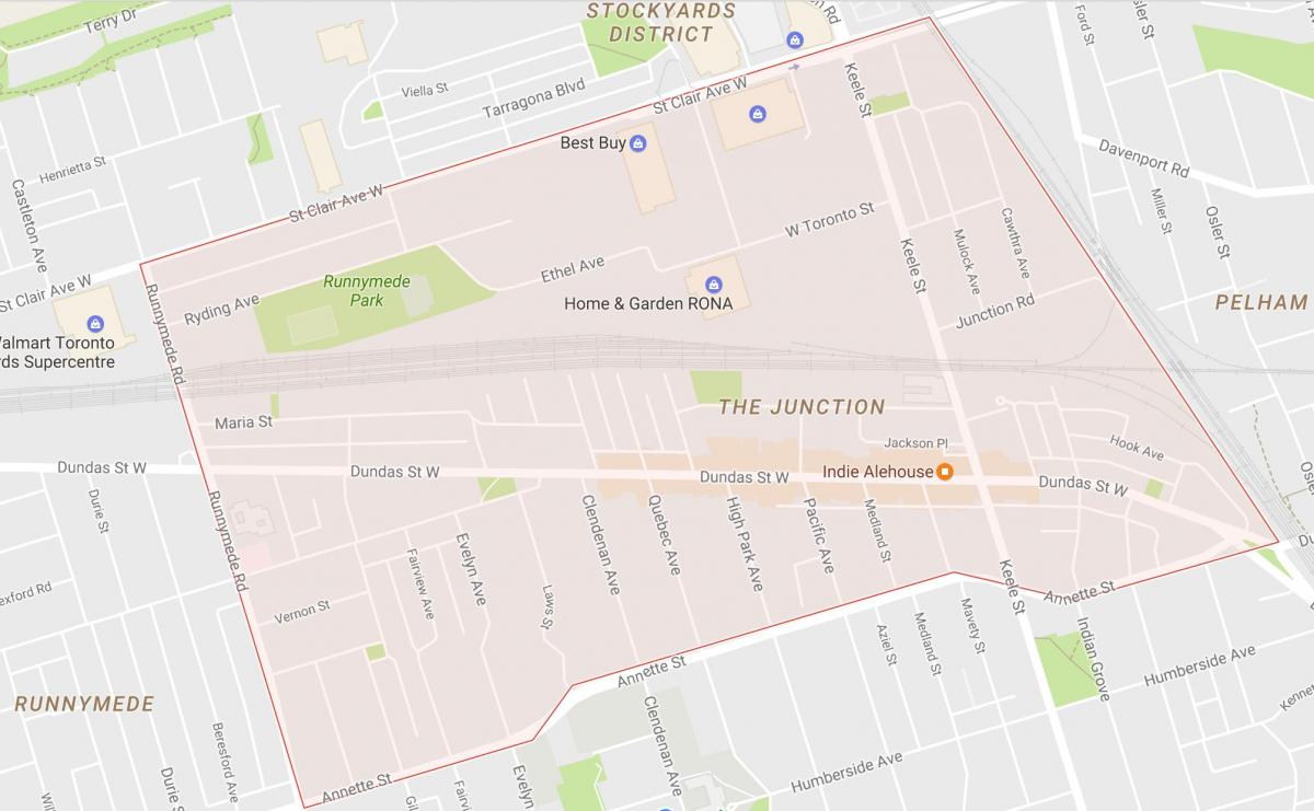 Peta Persimpangan kejiranan Toronto
