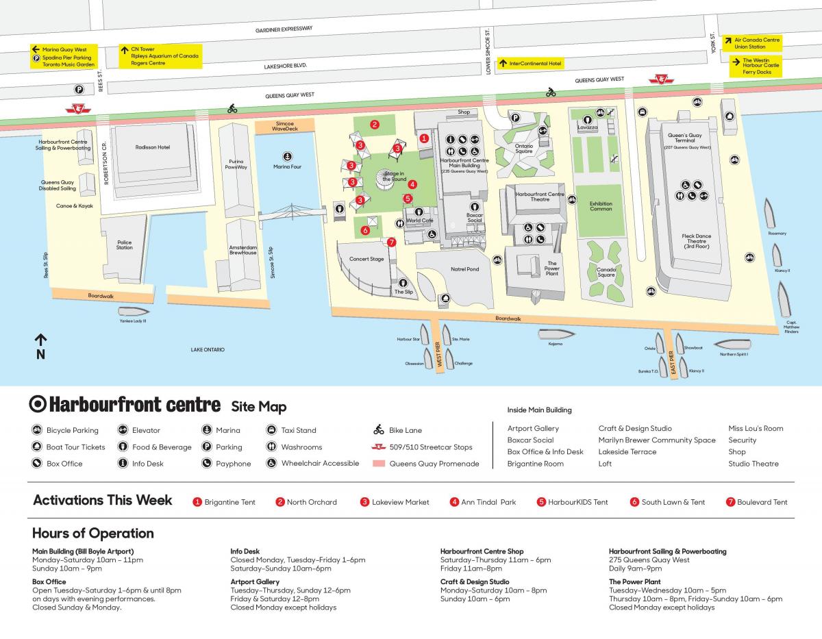 Peta pusat Harbourfront tempat letak kereta