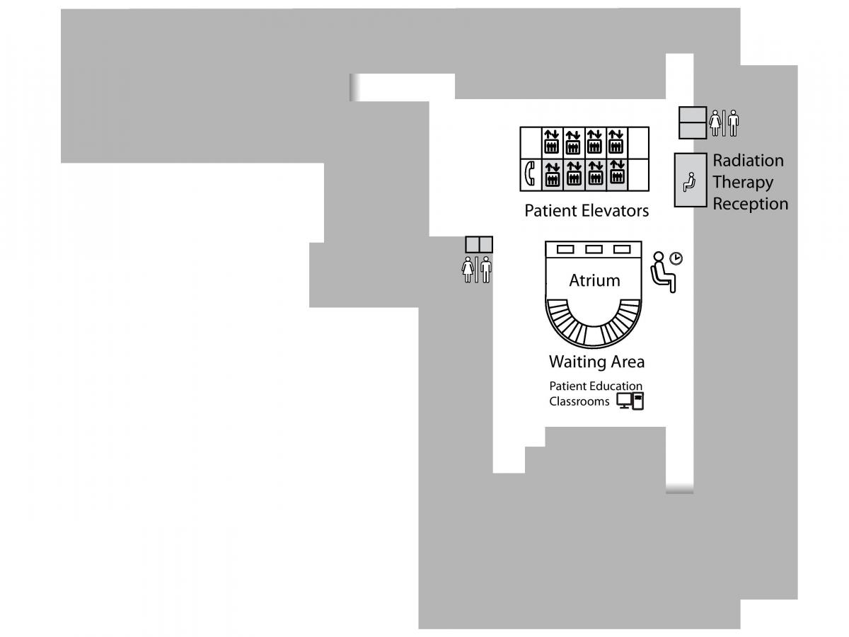 Peta Puteri Margaret Kanser Pusat Toronto tingkat 1 di Bawah (B1)