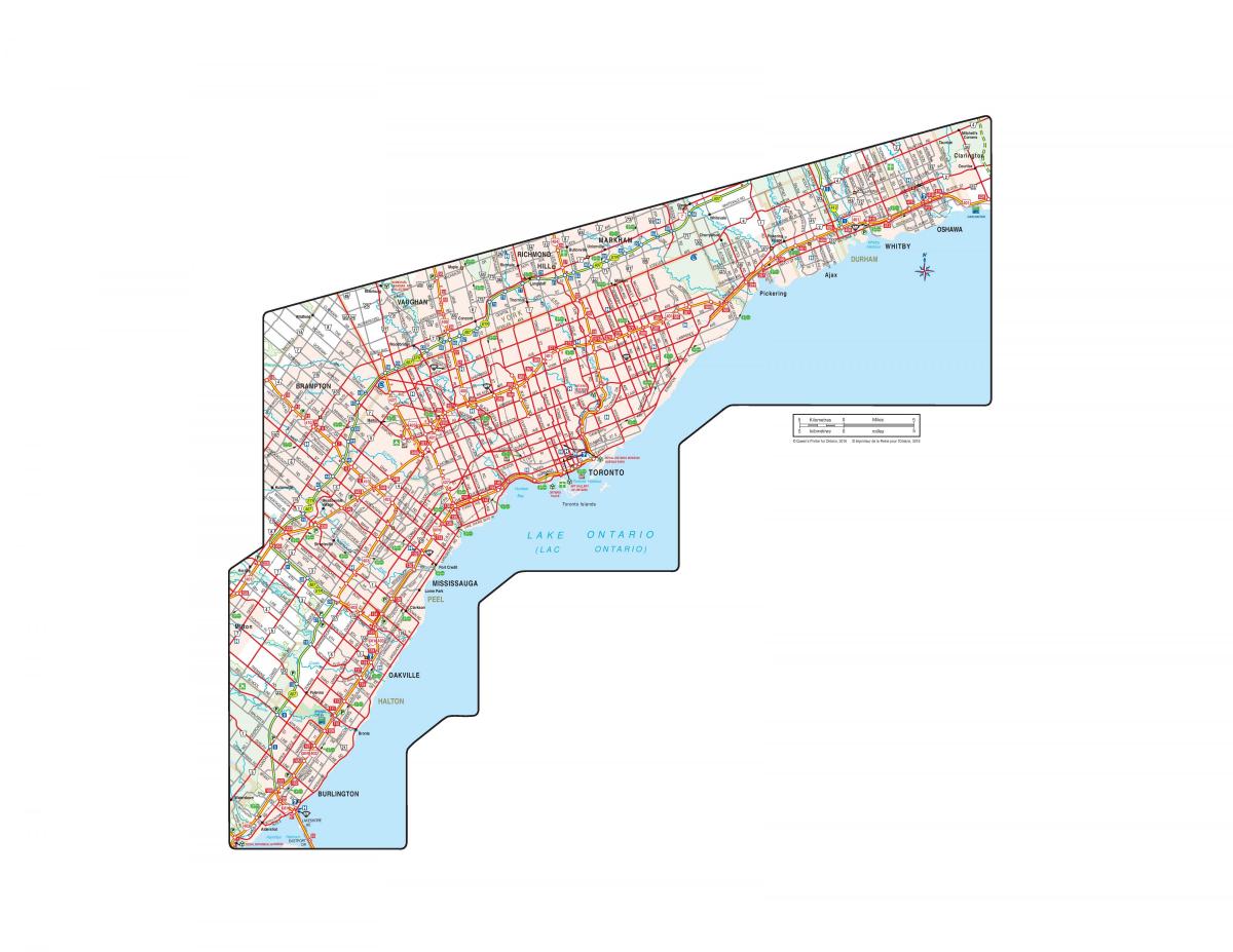 Peta rasmi Jalan Ontario