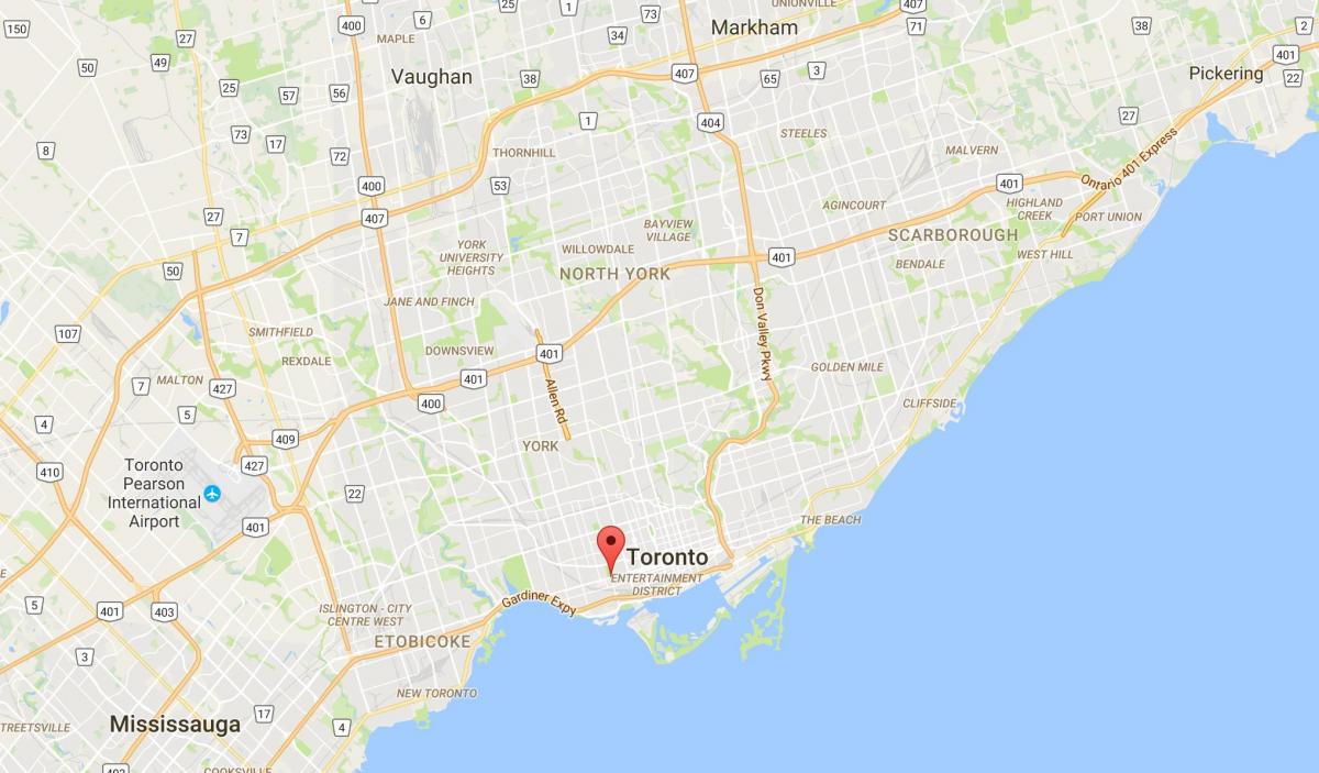 Peta Ratu Jalan daerah Barat Toronto