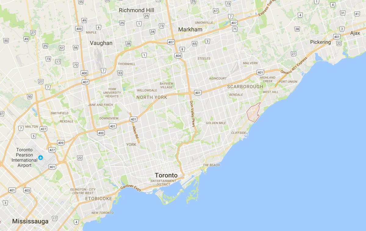 Peta Scarborough Kampung daerah Toronto