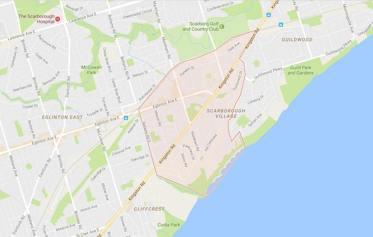 Peta Scarborough Kampung kejiranan Toronto