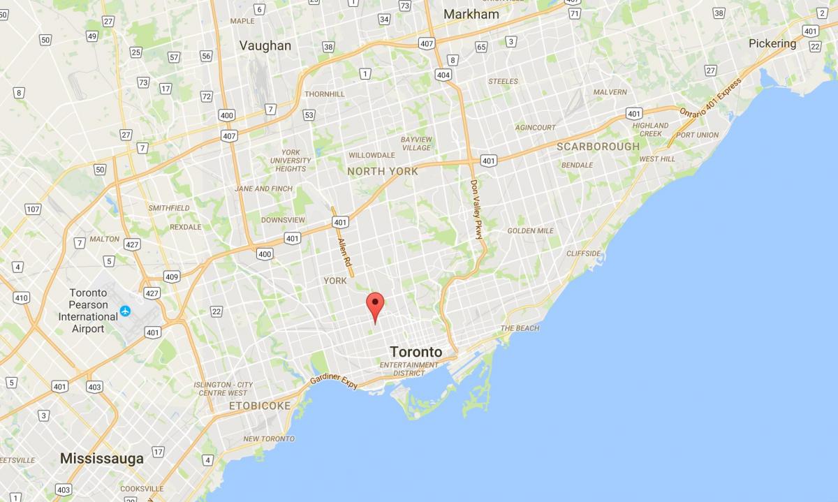 Peta Seaton Kampung daerah Toronto