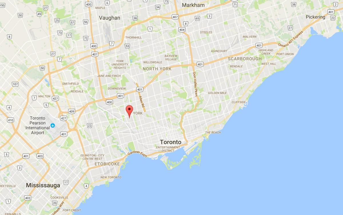 Peta Silverthorn daerah Toronto