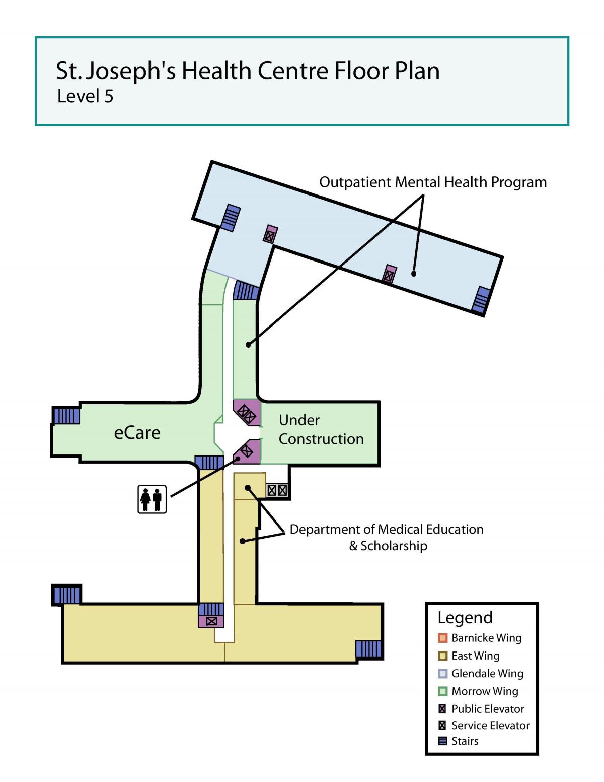 Peta St. Joseph Kesihatan pusat Toronto level 5