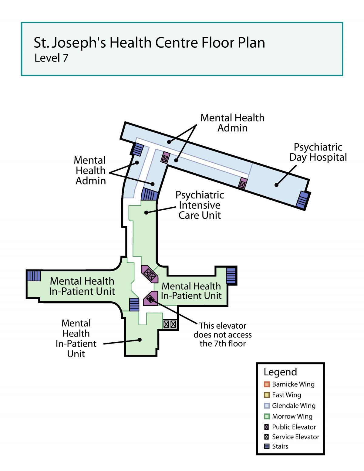 Peta St. Joseph Kesihatan pusat Toronto level 7