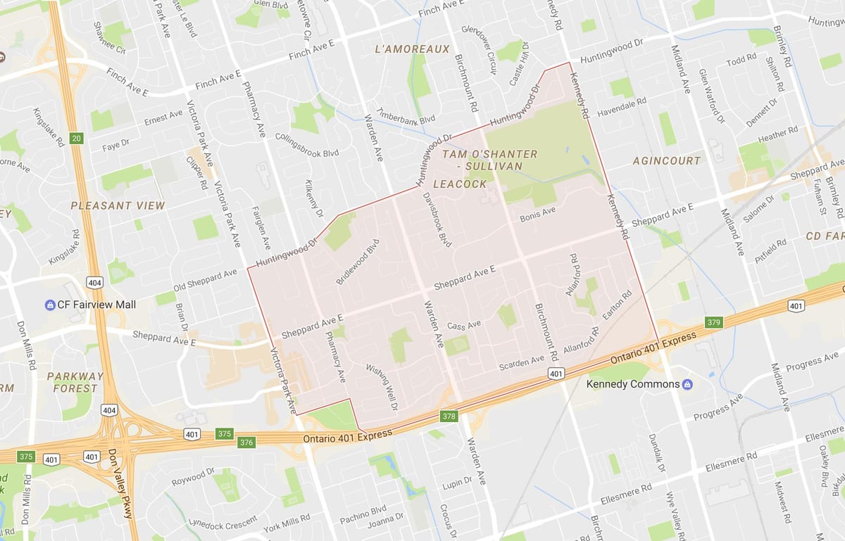 Peta Tam o'shanter – Sullivan kejiranan Toronto
