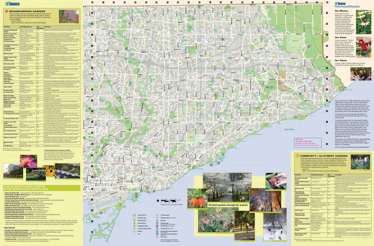 Peta taman Toronto timur