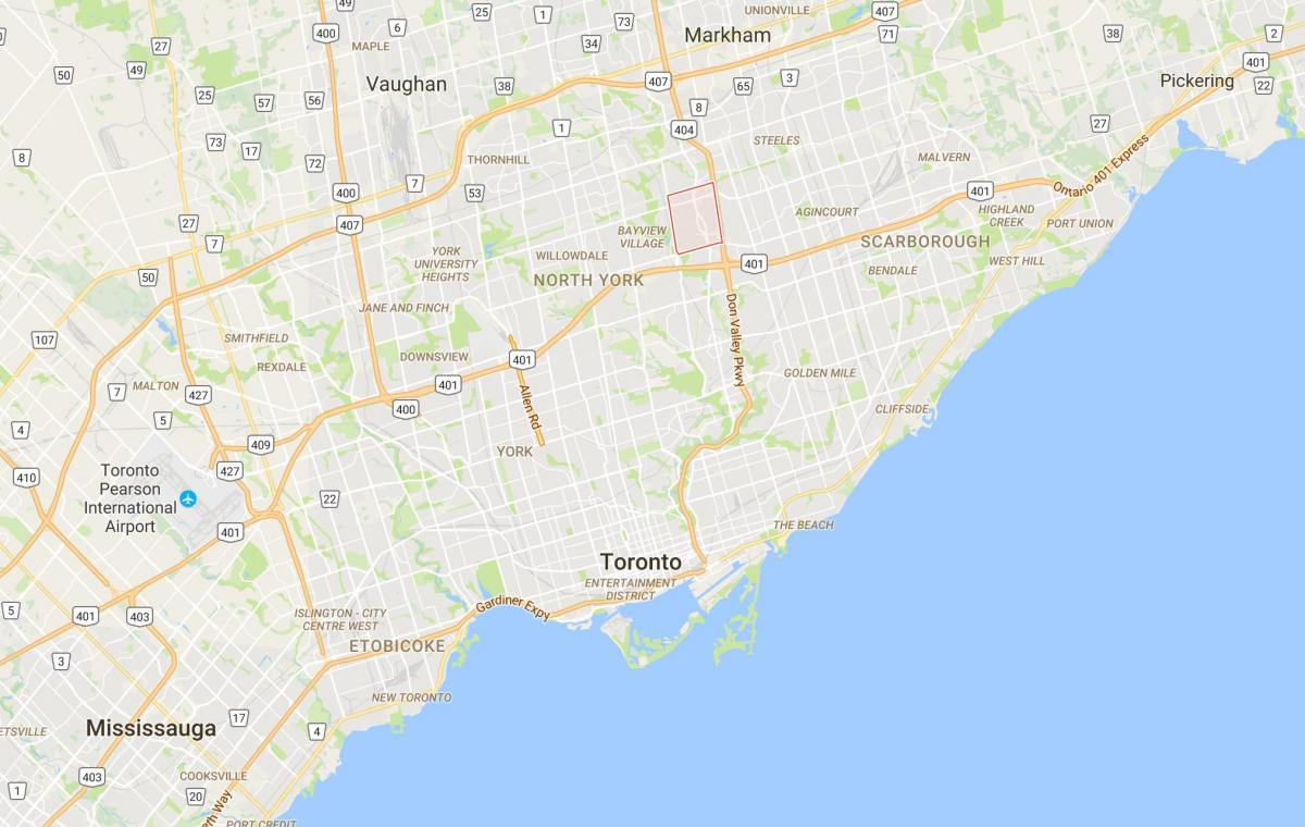Peta Tak Lembah Kampung daerah Toronto