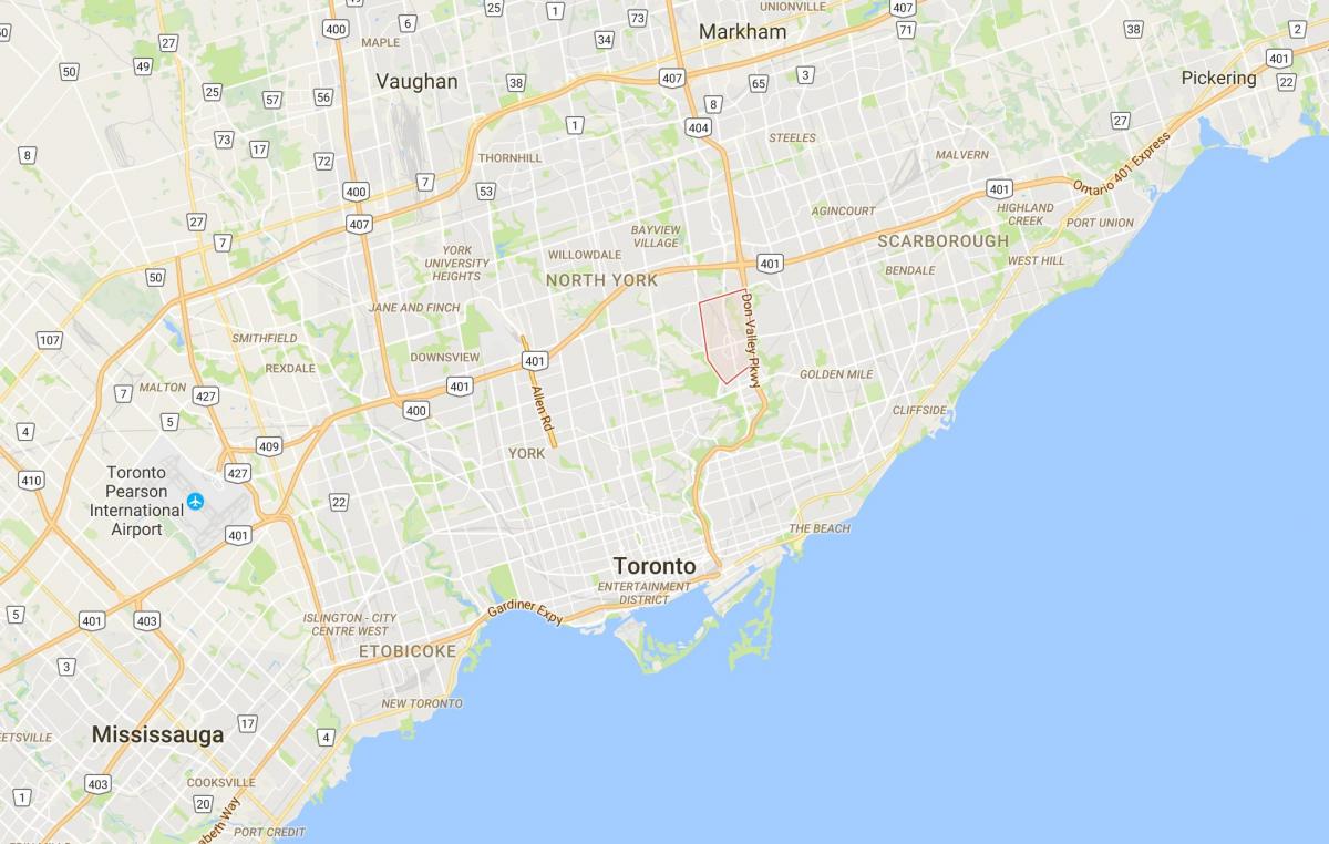 Peta Tak Mills daerah Toronto