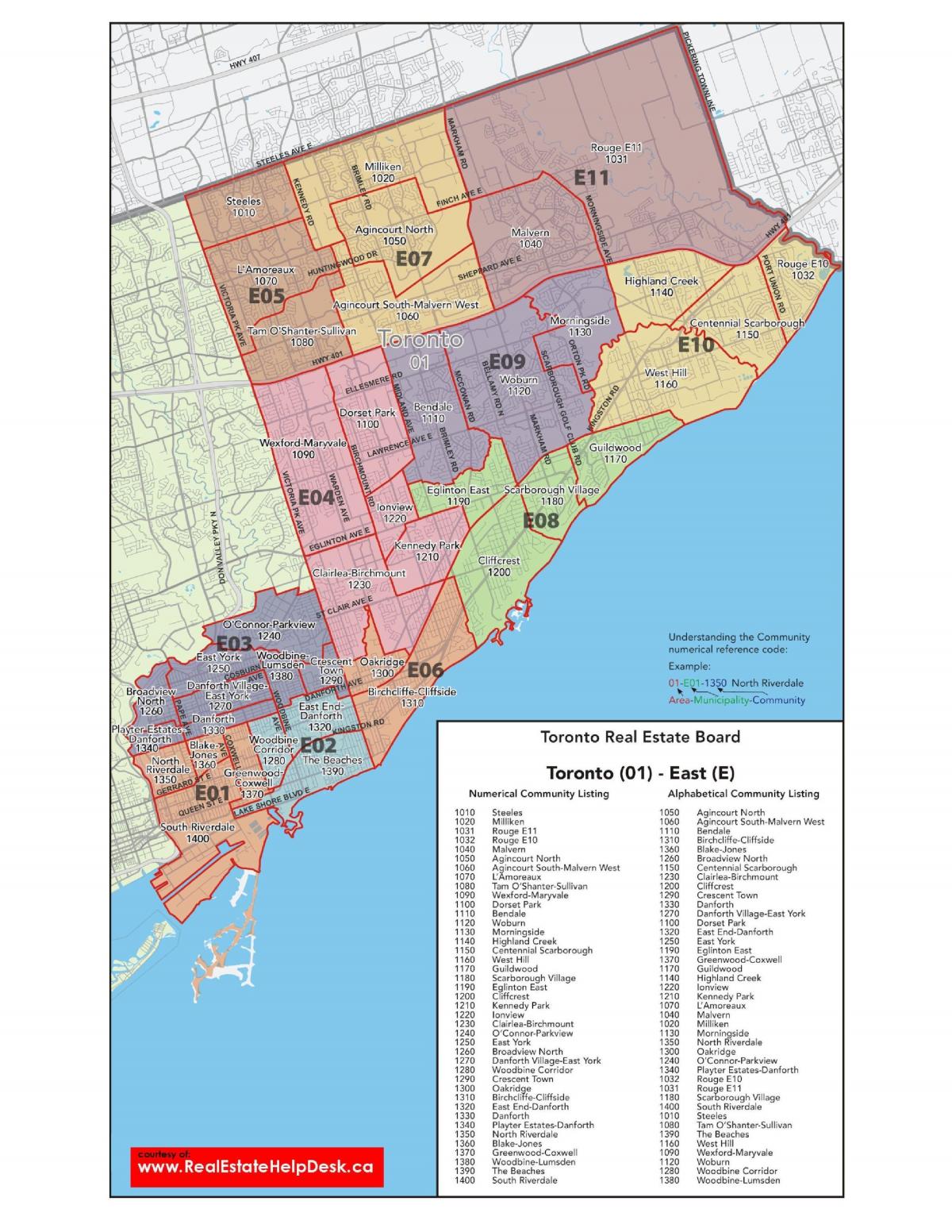 Peta timur Toronto