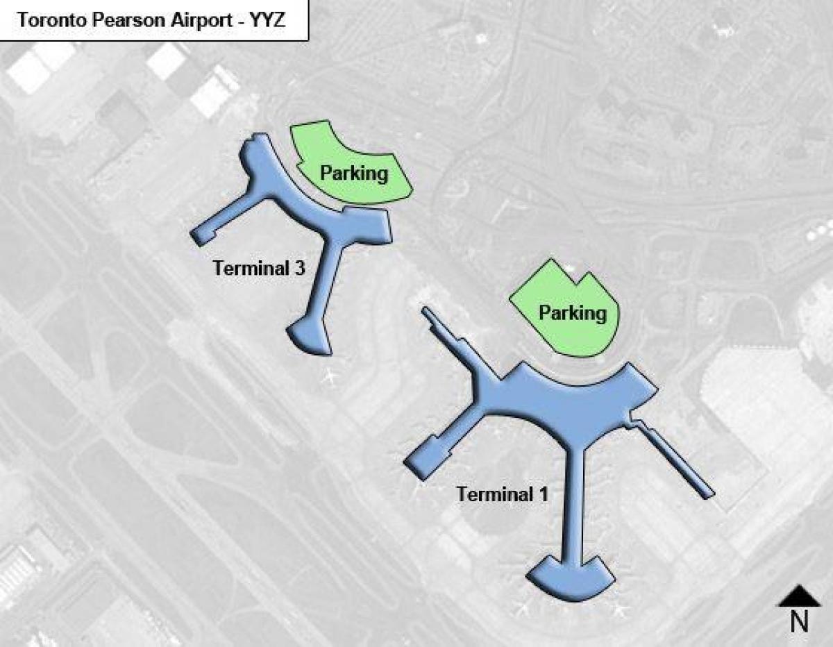 Peta Toronto Pearson terbang Kanada