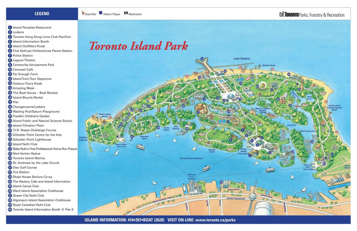 Peta Toronto pulau park
