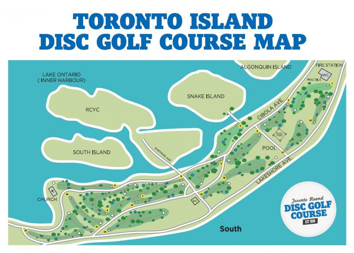 Peta Toronto pulau-Pulau padang golf Toronto