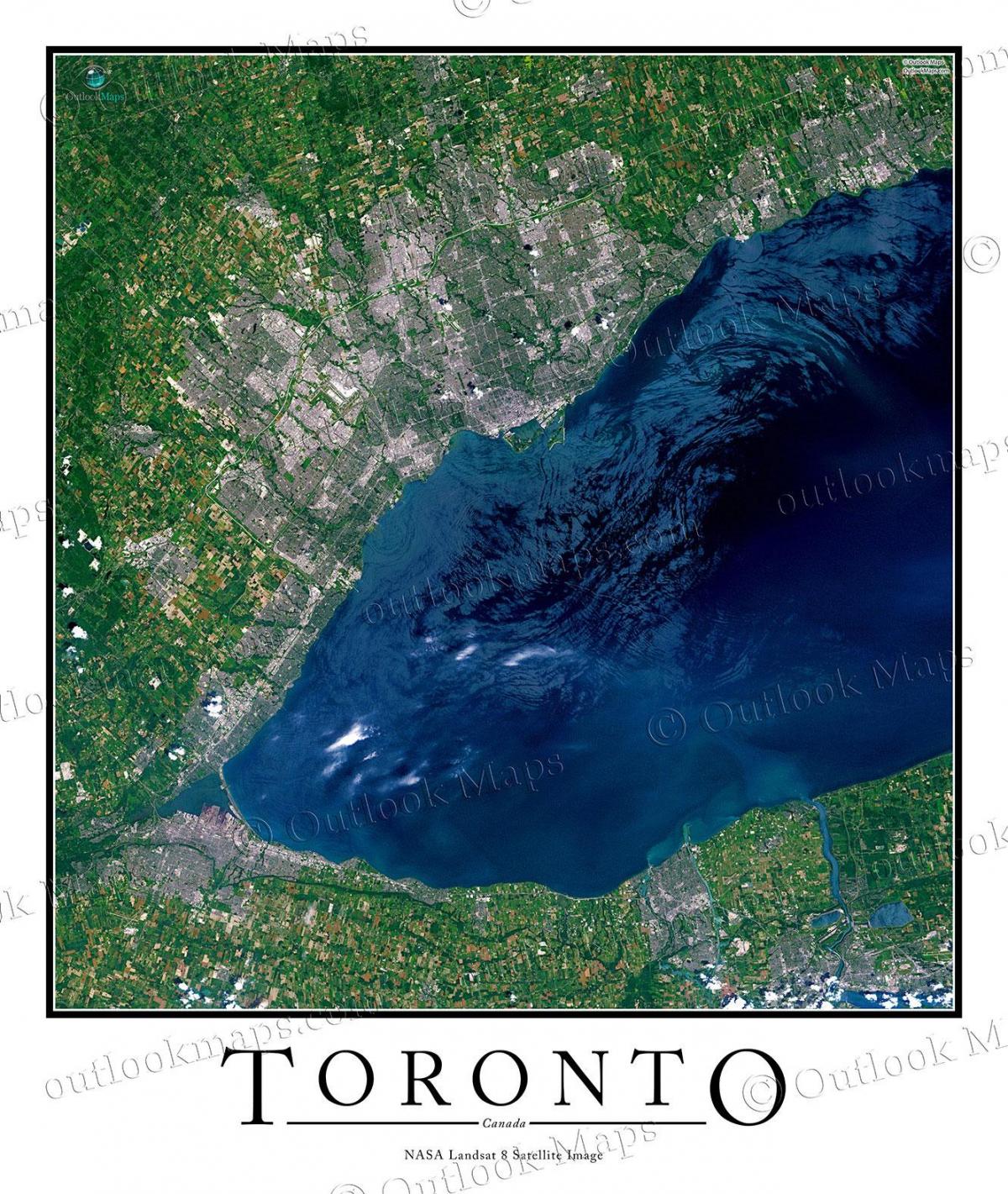 Peta Toronto sungai Ontario satelit