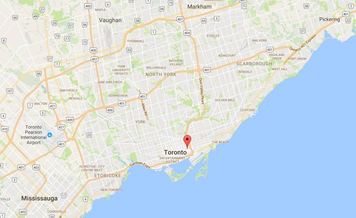 Peta Trefann Mahkamah daerah Toronto