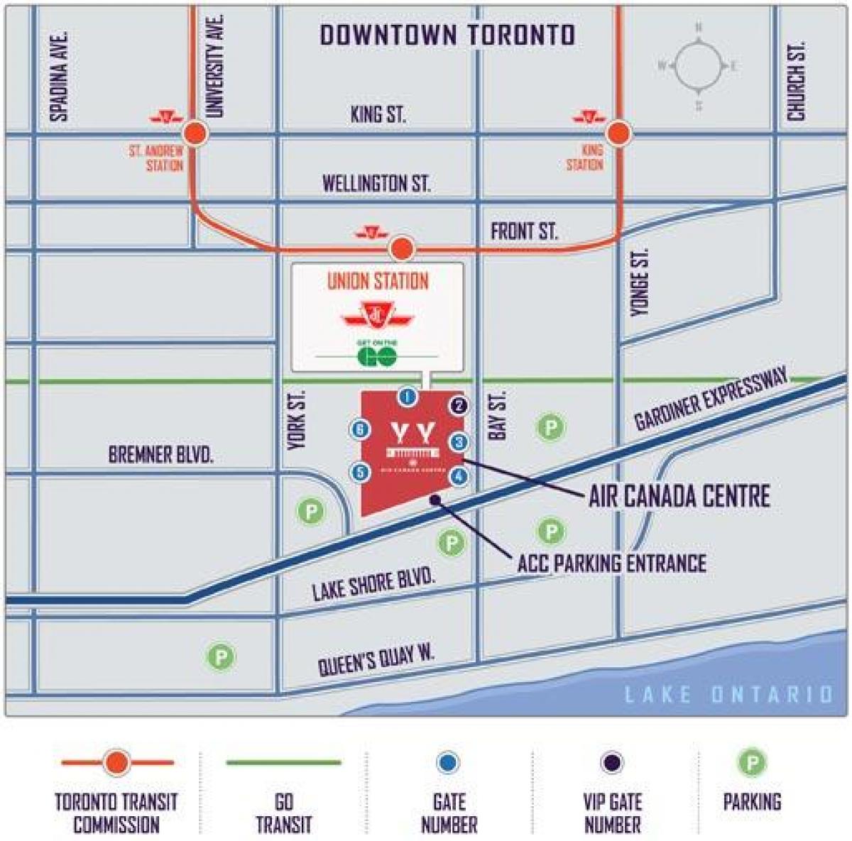 Peta Udara Kanada parking Centre - ACC