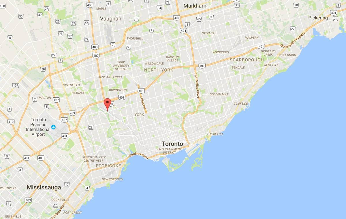 Peta Weston daerah Toronto