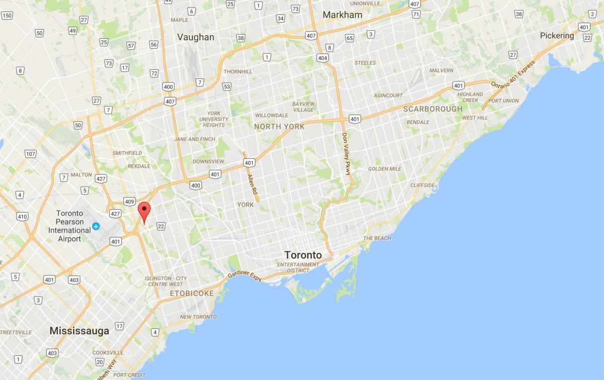 Peta Willowridge daerah Toronto