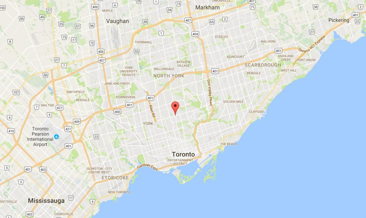 Peta Yonge dan Eglinton daerah Toronto