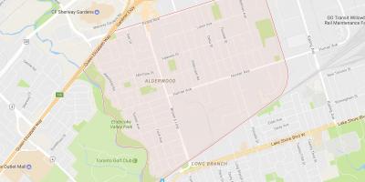 Peta Alderwood Parkview kejiranan Toronto