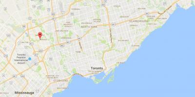 Peta Barat Humber-Clairville daerah Toronto