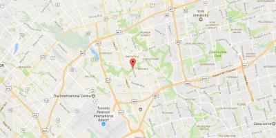 Peta Barat Humber-Clairville kejiranan Toronto