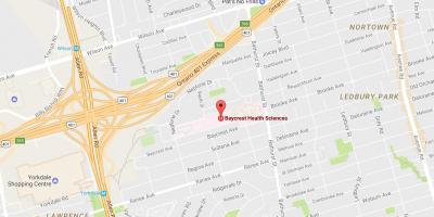 Peta Baycrest Sains Kesihatan Toronto