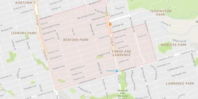 Peta Taman Bedford kejiranan Toronto