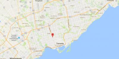 Peta Bracondale Hill distrik Toronto