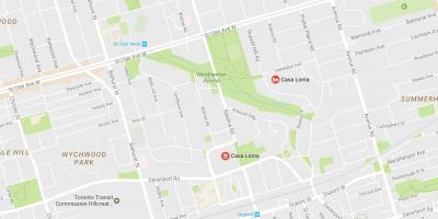 Peta Casa Loma kejiranan Toronto