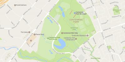 Peta Taman Centennial kejiranan Toronto