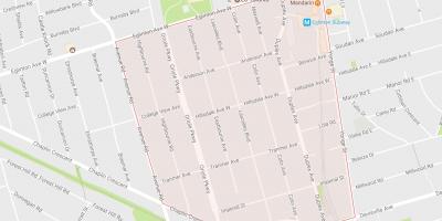 Peta daripada Chaplin Kawasan kejiranan Toronto