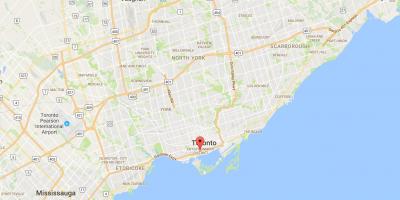 Peta CityPlace daerah Toronto