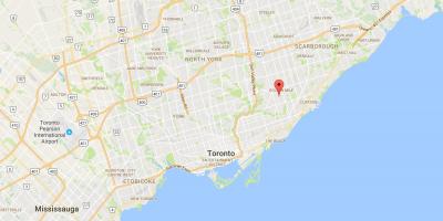 Peta Clairlea daerah Toronto