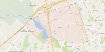 Peta Clairville kejiranan Toronto