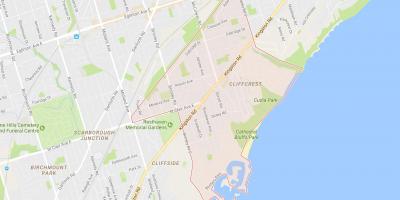 Peta Cliffcrest kejiranan Toronto