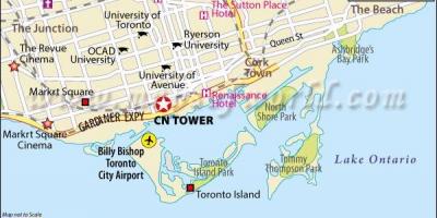 Peta CN menara Toronto