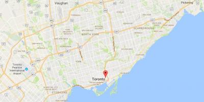 Peta Corktown daerah Toronto