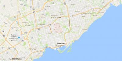 Peta Utara daerah Toronto