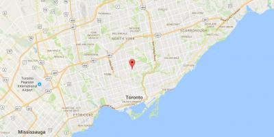 Peta Davisville Kampung daerah Toronto