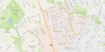 Peta Eatonville kejiranan Toronto