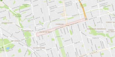 Peta Eglinton Barat kejiranan Toronto