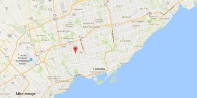 Peta Eglinton daerah Barat Toronto