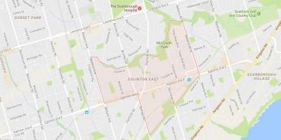 Peta Eglinton Timur kejiranan Toronto