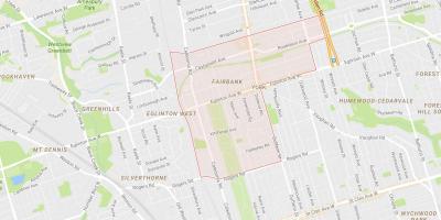 Peta Fairbank kejiranan Toronto