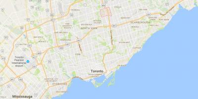 Peta Hillcrest Kampung daerah Toronto