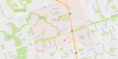 Peta Hillcrest Kampung kejiranan Toronto